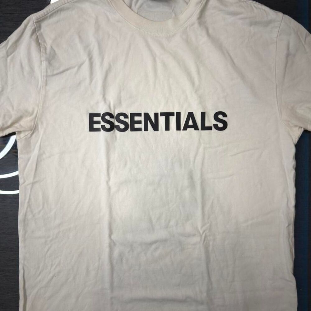 Fear-of-god Men's Cream and White T-shirt